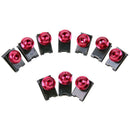 10pcs 5mm Fairing Bolts Spire Speed Fastener Clip Screw Spring Nuts (Red)