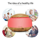 300Ml Ultrasonic Air Humidifier Aroma Essential Oil Diffuser With Wood Grai