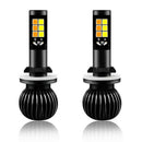 2Pcs X5 Led Headlight Bulbs Car Headlamp 40W 5200Lm Auto 6000K White Yellow