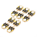 10Pcs/Set Enamel Alloy Owl Charms Animals Pendant Jewelry DIY Making Craft Gif-