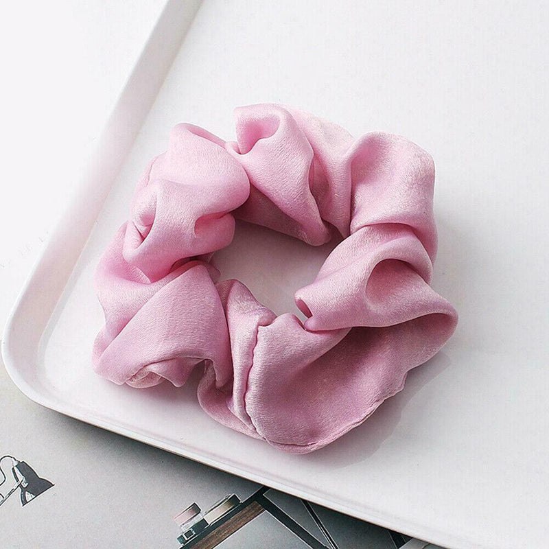 Women Hair Rings Satin Cloth Scrunchies Ponytail Holder Hairband (Style 3) A