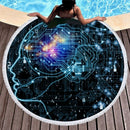 Human Face Eeg Pattern Series fiber Beach Towel Sports Yoga Blanket Swimmin J7N4