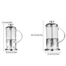 Stainless Steel Glass French Press Coffee Cup Tea Maker Cafetiere Filter Ki I7V7
