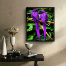 5D DIY Full Drill Diamond Painting Purple Parrots Cross Stitch Embroidery