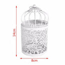 1Pcs White Hollow Holder Candlestick Tealight Hanging Lantern Bird Cage Vin B1S7