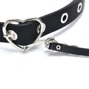 2 Layer Punk  Hook Pant Leather Belt Chain Women Black Love Buckle BeltJR
