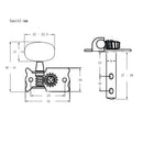 6 Pieces Black Guitar Machine Heads Mechanical Tuning Pegs For Acoustic Guitar