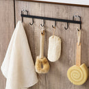 No Drilling Heavy Duty Kitchen  Organizer 6 Hooks Coat Spoon Wall Hanger