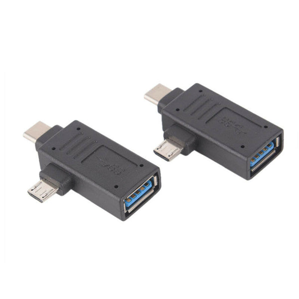 USB 3.1 2-in-1 Type-C&Micro USB to USB 3.0 / 2.0 Female OTG Adapter Convertor M&