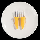 2PCS Corn on The Cob Holders Stainless Steel BBQ Prongs Skewers Forks Grilli Gw