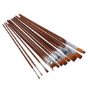 13PCS Flat Shader Paint Brush Set Sizes 0 2 4 6 8 10 12 14 16 18 20 22 24