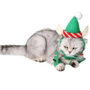 4Pcs Elf Hat Collar Leg Cuff Pet Costume Dog Christmas Holiday Set Puppy Cat