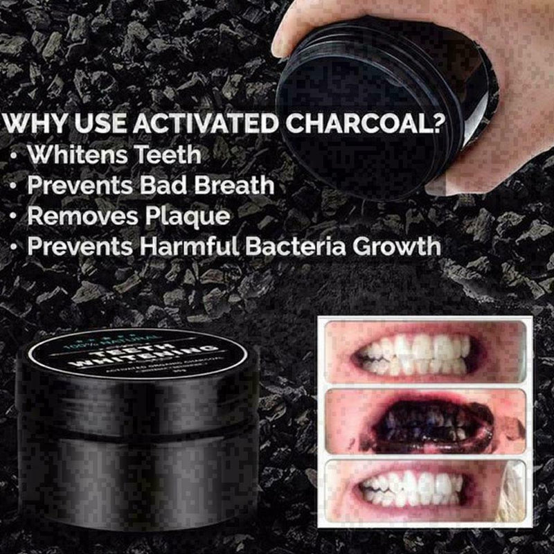 Pure ORGANIC ACTIVATED CHARCOAL COCONUT TEETH WHITENING POWDER-NATURAL CARB A3R7