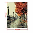 DIY Stree Scene Oil Painting Paint By Numbers Drawing On Canvas Home Decor GN