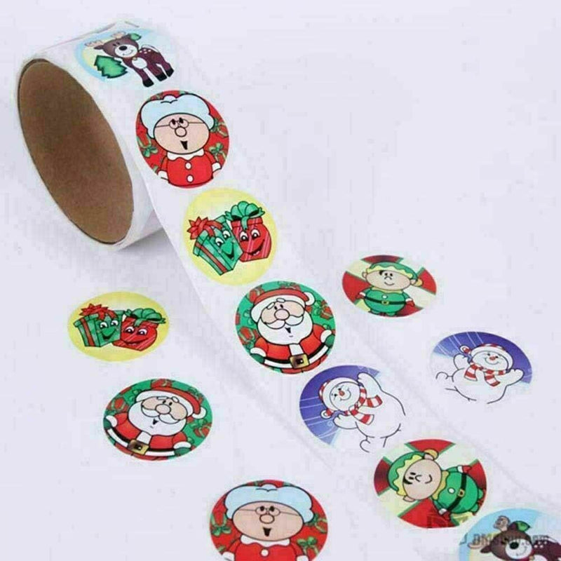 1 Roll 100pcs DIY Diary Christmas Decoration Stickers Adhesive Stickers