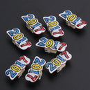 2017 Style LED Flashing Light Up Badge/Brooch Pins New Year