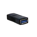 3x USB 3.0 SuperSpeed Coupler A Female to A Female Joiner Coupler Black