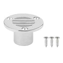 2 Packs Floor Drain With Screws, Stainless Steel, Boat, Yacht, 7/8 Inch
