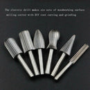 6pcs Woodworking Rotary Burrs Wood Carving Engraving File Rasp Drill B MND