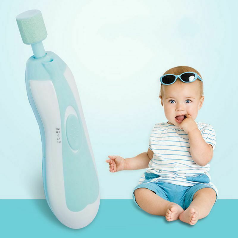 Baby Nail File Electric Nail Trimmer Manicure Set with Nail Clippers,LED Li M1G3