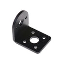 Black Metal L Shaped Mounting Bracket Holder for 25mm Gear Motor   Z