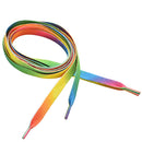 2 paia piatte arcobaleno scarpe lacci lacci lunghi lacci Bootlaces 8MM larghe 3C