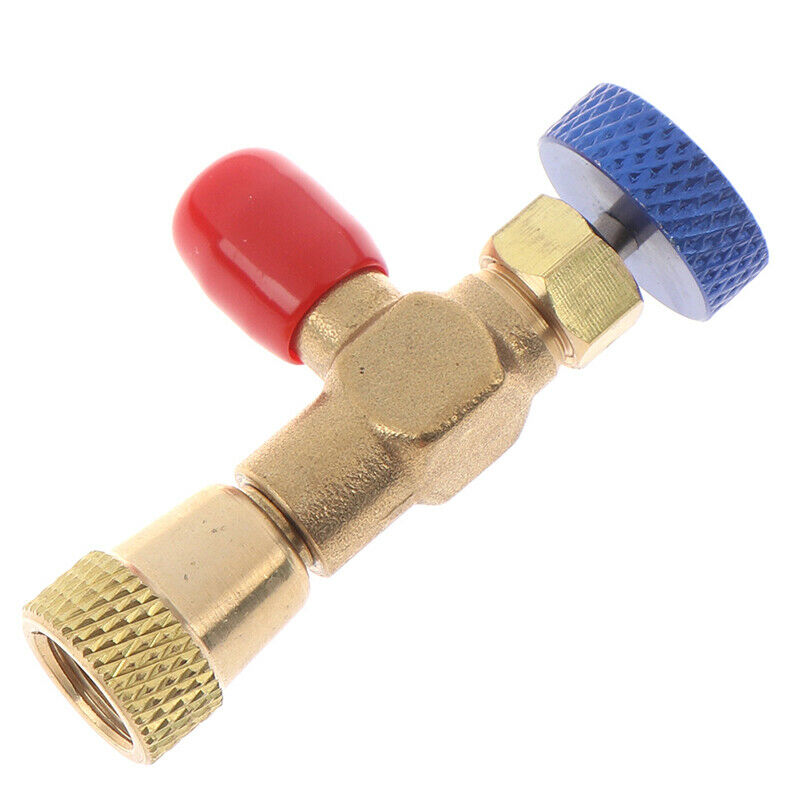 R22 Refrigeration Charging Adapter Air Conditioning Charging Valve 1/4" -1/4" Bj