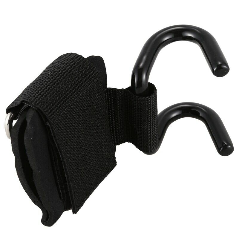 1 Pair Of Weightlifting Hook Training Gym Grip With Thick Strap Wrist Suppo O6U4