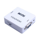 Mini VGA To HDMI Converter With Audio VGA2HDMI Video Box Adapter White