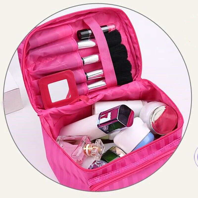 Black Shape Big Capacity Women Cosmetic Bag Cosmetics Organizer Travel Nece Y3R8
