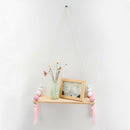 Shelf Wall Shelf Storage Shelf Child Ins Nordic Style Solid Wood Macaroon B
