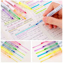6pc/set Creative Double Headed Highlighter Gel Pen Pen Stationery Marker St P1S4