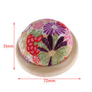 Wood base needle pin cushion pillow needles holder sewing craftstitchneedlewS Bj