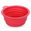 Feeder Foldable Silicone Magenta Bowl for Dog Cat Pet