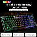 USB Wired 87 Keys Mechanical Gaming Keyboard RGB Backlit for PC Gamers