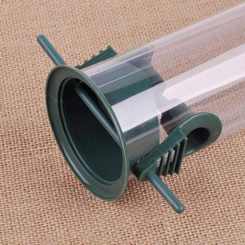 Clear Hanging Wild Bird Seed Feeder Squirrel Perch Garden Outdoor Feeding Cage