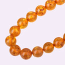 15.5 Inch Strand Mahogany Amber Round Loose Beads 10mm for DIY Necklace Making