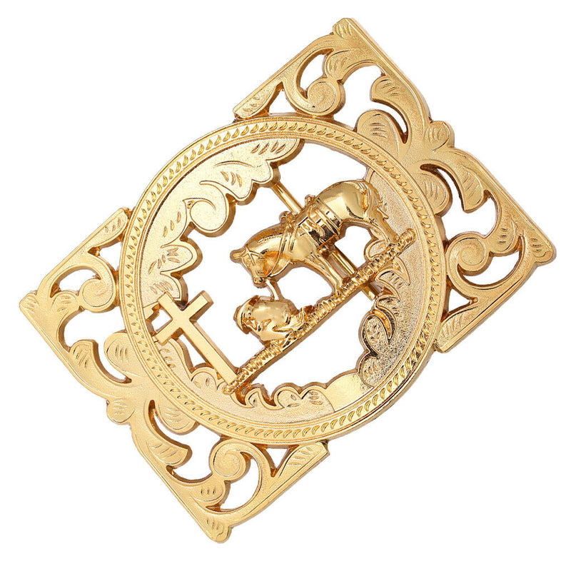 Fashion Knight Horse Belt Buckle Large Cowboy Cowgirl Unisex Engraved Belt Clamp