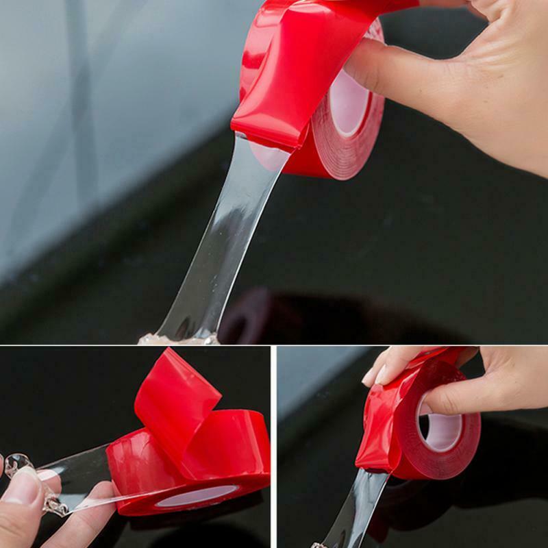 1 Roll 3 Meter Double Sided Adhesive Tape Acrylic Transparent No Traces Sti