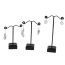Metal Acrylic Black Jewelry Earring Display Stand Rack Tree Holder show