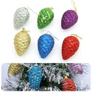 Shiny Glitter Pinecone Hanging Home Xmas Party Ornament Decor Christmas A