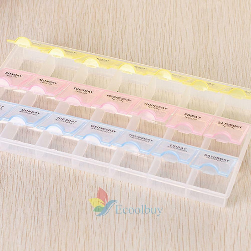 7 days Pill Box Boxes Medicine Tablet Box Case Container Storage Holder Weekly A