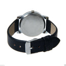 Fashion Women's Leather Stainless Steel Date Dress Quartz Analog Wrist Watch