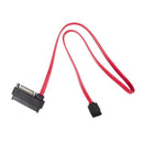 SFF-8482 SAS 29 Pin + 15 Pin to 7 Pin SATA Power Adapter Cable Red
