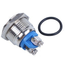 DC 36V 2A Off-(On) NO 16mm Metal Flat Momentary Push Button Switch