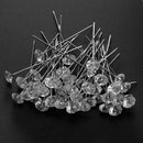 50pcs 8x53mm Rhinestone Head Pins DIY Sewing Dressmaking Fixing Needle Tool