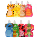 Animal Fold Water Bags Squeeze Bag Reusable Food Pouch Toys for Kids ChildrME