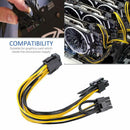 PCI Express Power Splitter Cable 6-pin to 2x6+2-pin(6-pin/8-pin)18 AWG