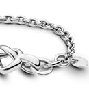 Bracelet Knotted Heart Heart-Embellished T-Clasp Link Bracelet 18Cm A9I4