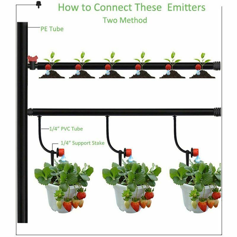 Adjustable Irrigation Drippers Emitters Micro-Sprinklers Heads 1/4 inch Dri